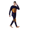 Moon 8-Bit Pixel Print Men's Pajamas-grizzshop