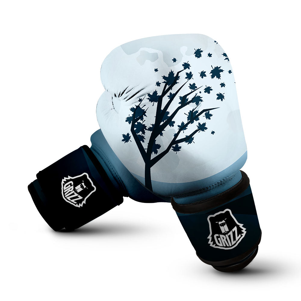 Moon Full Autumn Print Boxing Gloves-grizzshop
