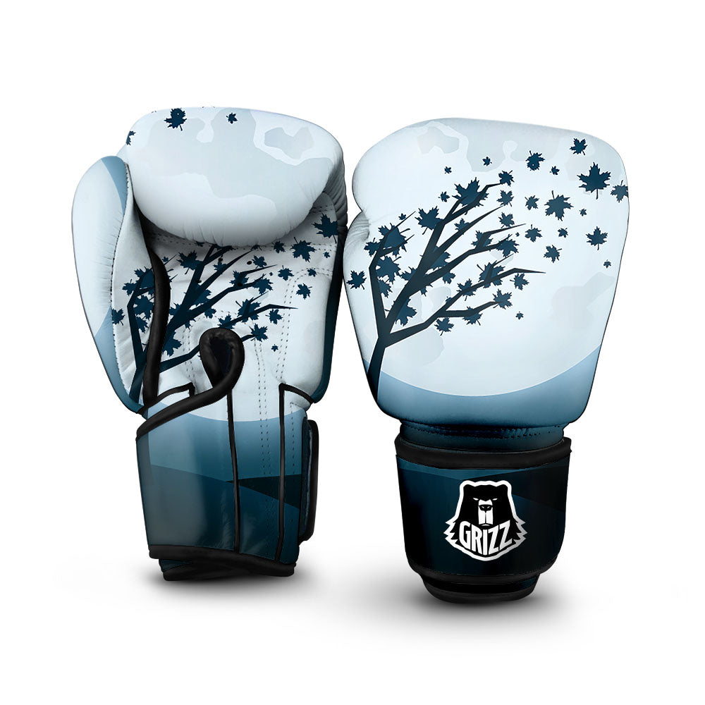 Moon Full Autumn Print Boxing Gloves-grizzshop