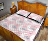 Moon Pattern Print Bed Set Quilt-grizzshop