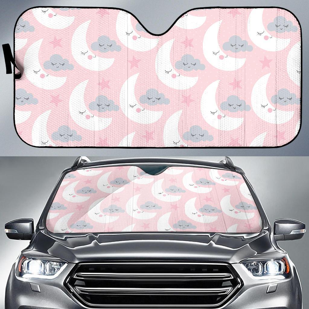Moon Pattern Print Car Sun Shade-grizzshop