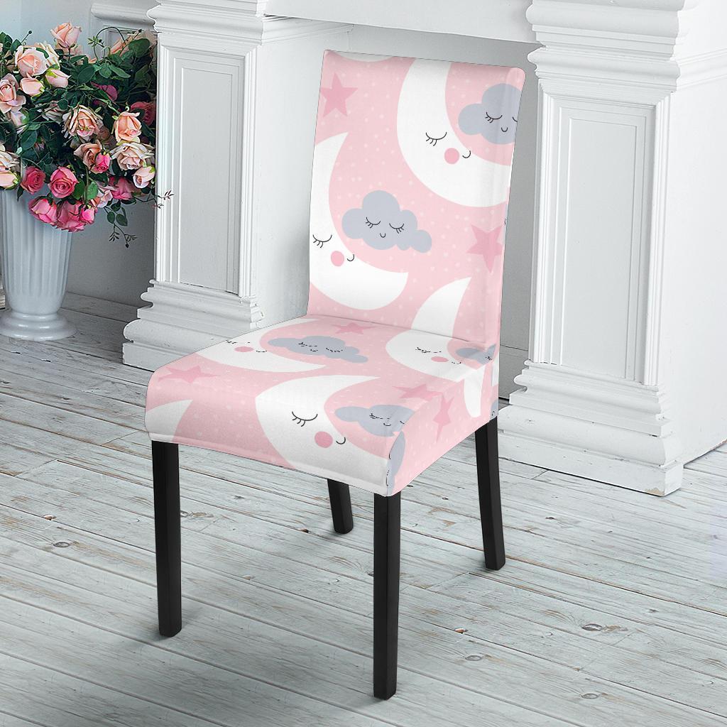 Moon Pattern Print Chair Cover-grizzshop