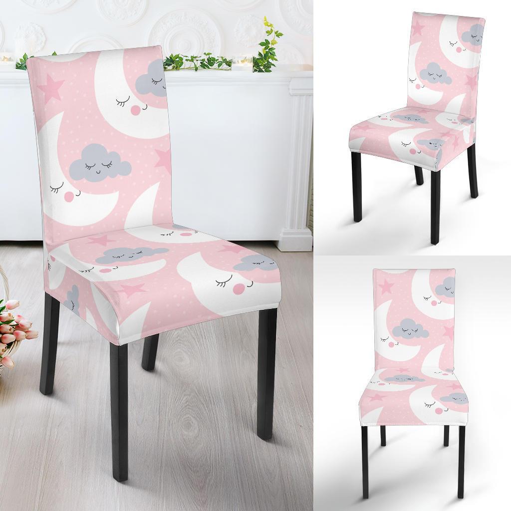 Moon Pattern Print Chair Cover-grizzshop