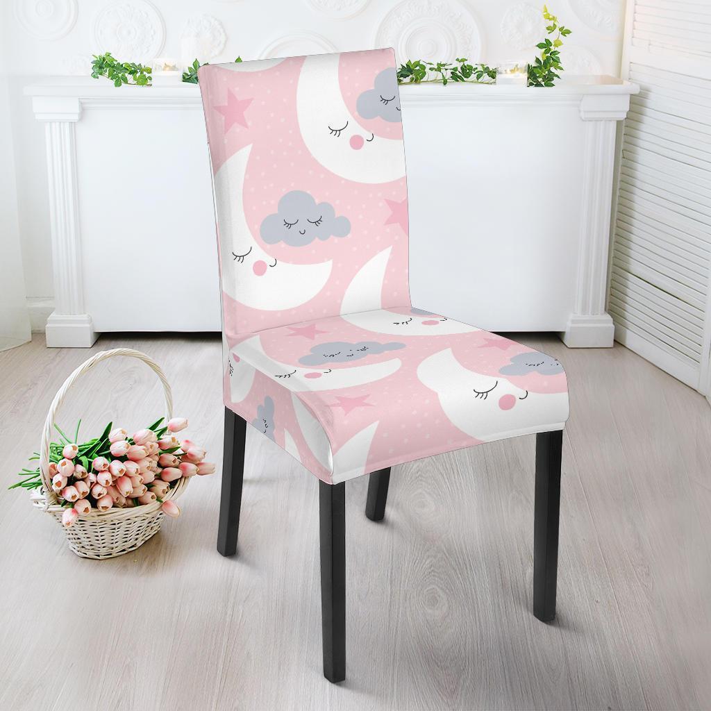 Moon Pattern Print Chair Cover-grizzshop