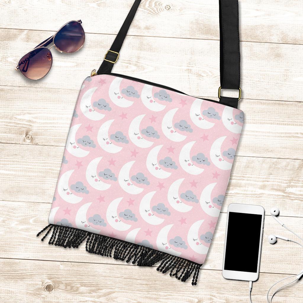 Moon Pattern Print Crossbody bags-grizzshop