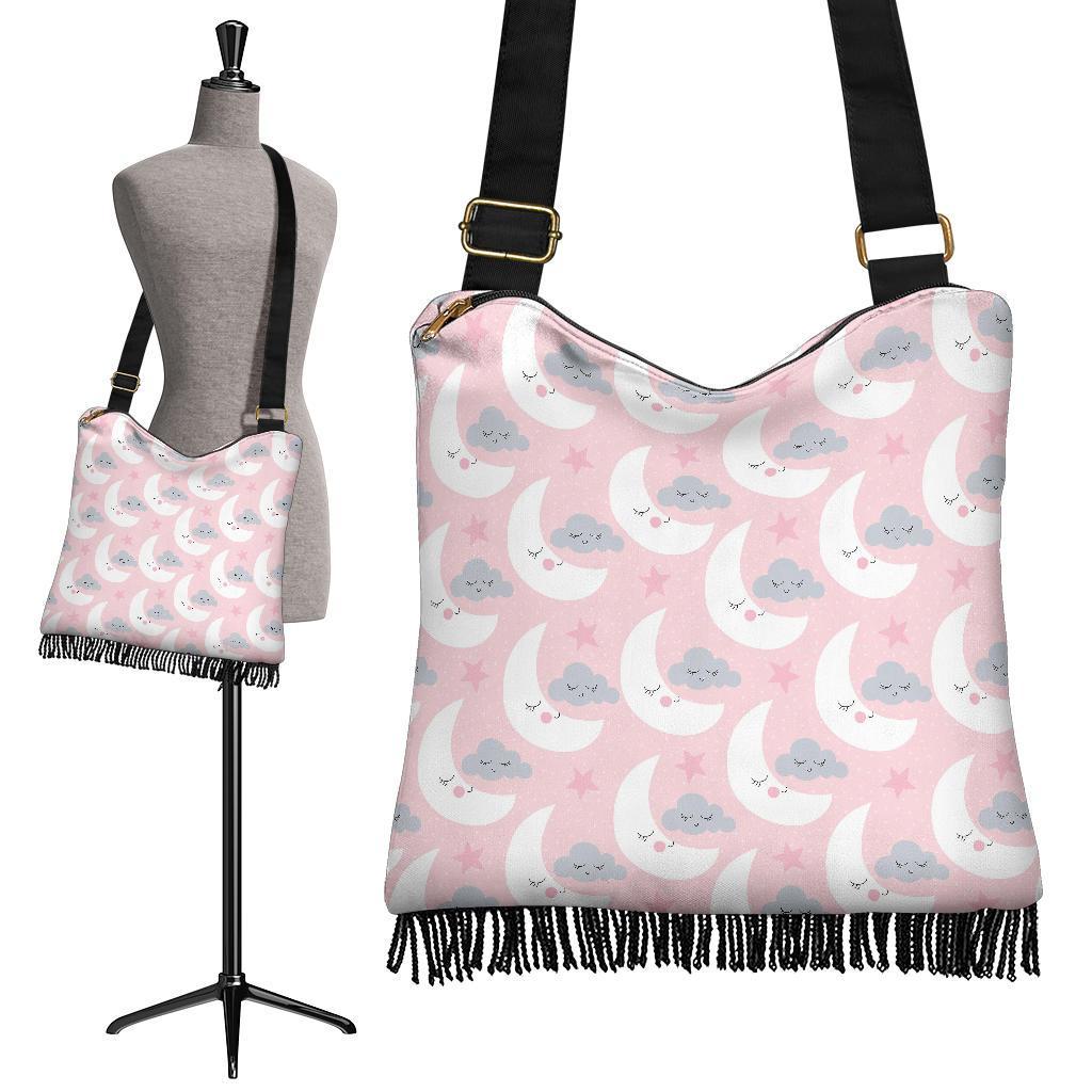 Moon Pattern Print Crossbody bags-grizzshop