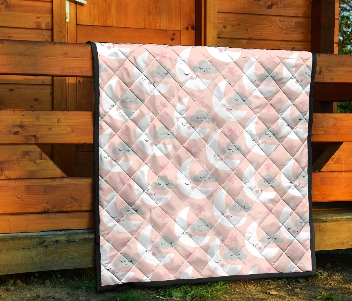 Moon Pattern Print Quilt-grizzshop