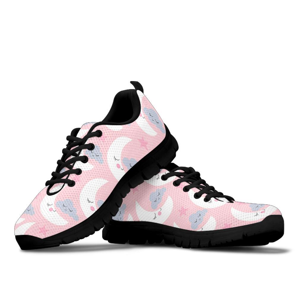 Moon Pattern Print Sneaker Shoes For Men Women-grizzshop