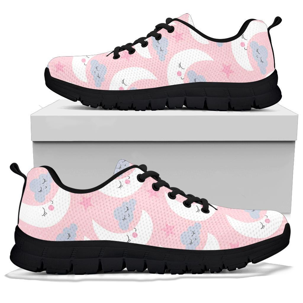 Moon Pattern Print Sneaker Shoes For Men Women-grizzshop