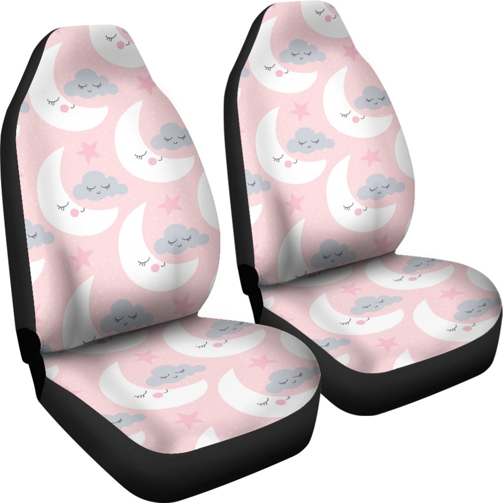 Moon Pattern Print Universal Fit Car Seat Covers-grizzshop