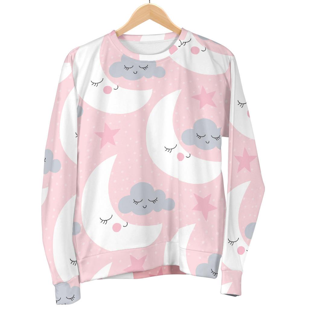 Moon Pattern Print Women's Sweatshirt-grizzshop