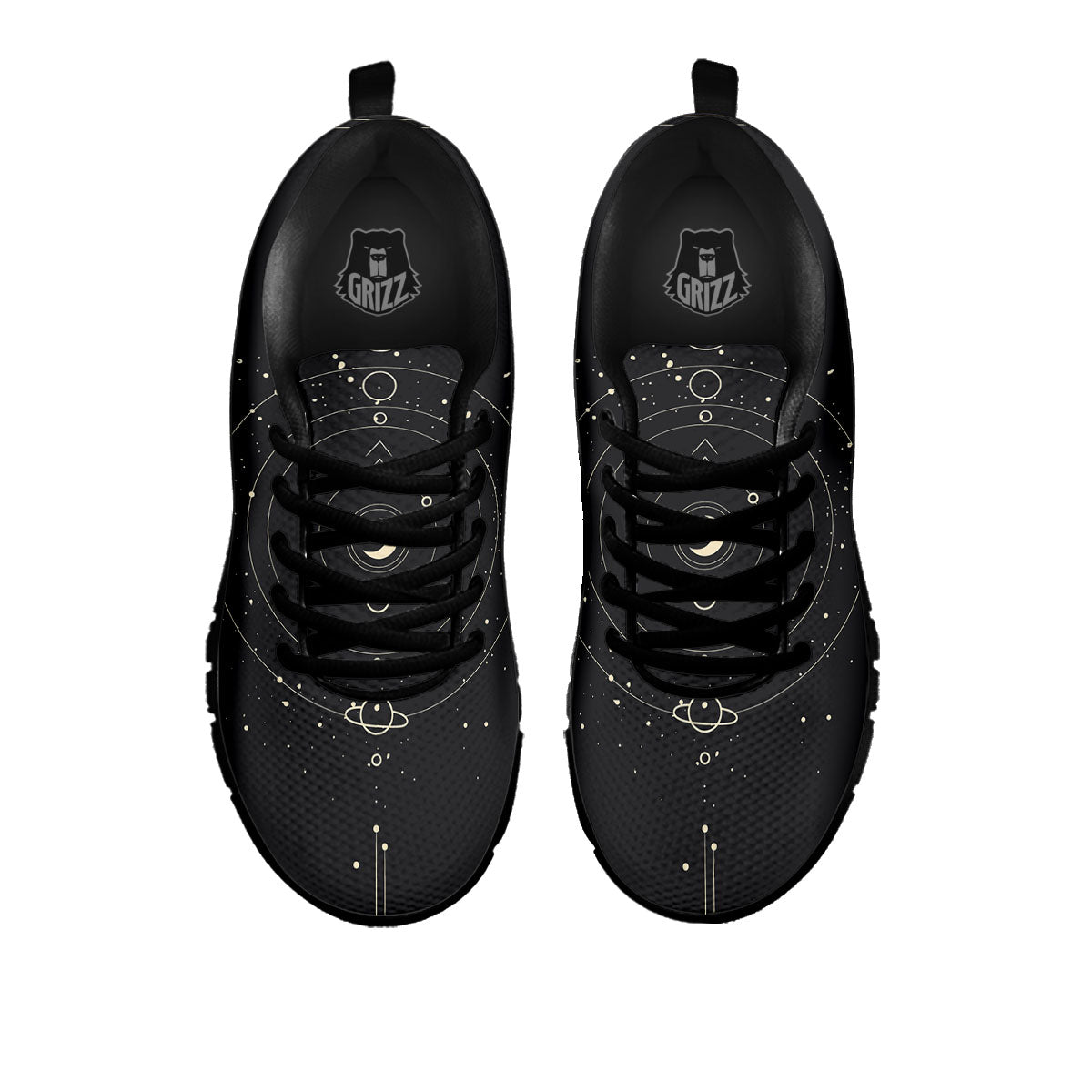 Moon Phase Galaxy Print Black Sneaker-grizzshop