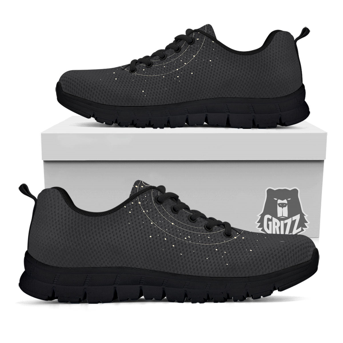 Moon Phase Galaxy Print Black Sneaker-grizzshop