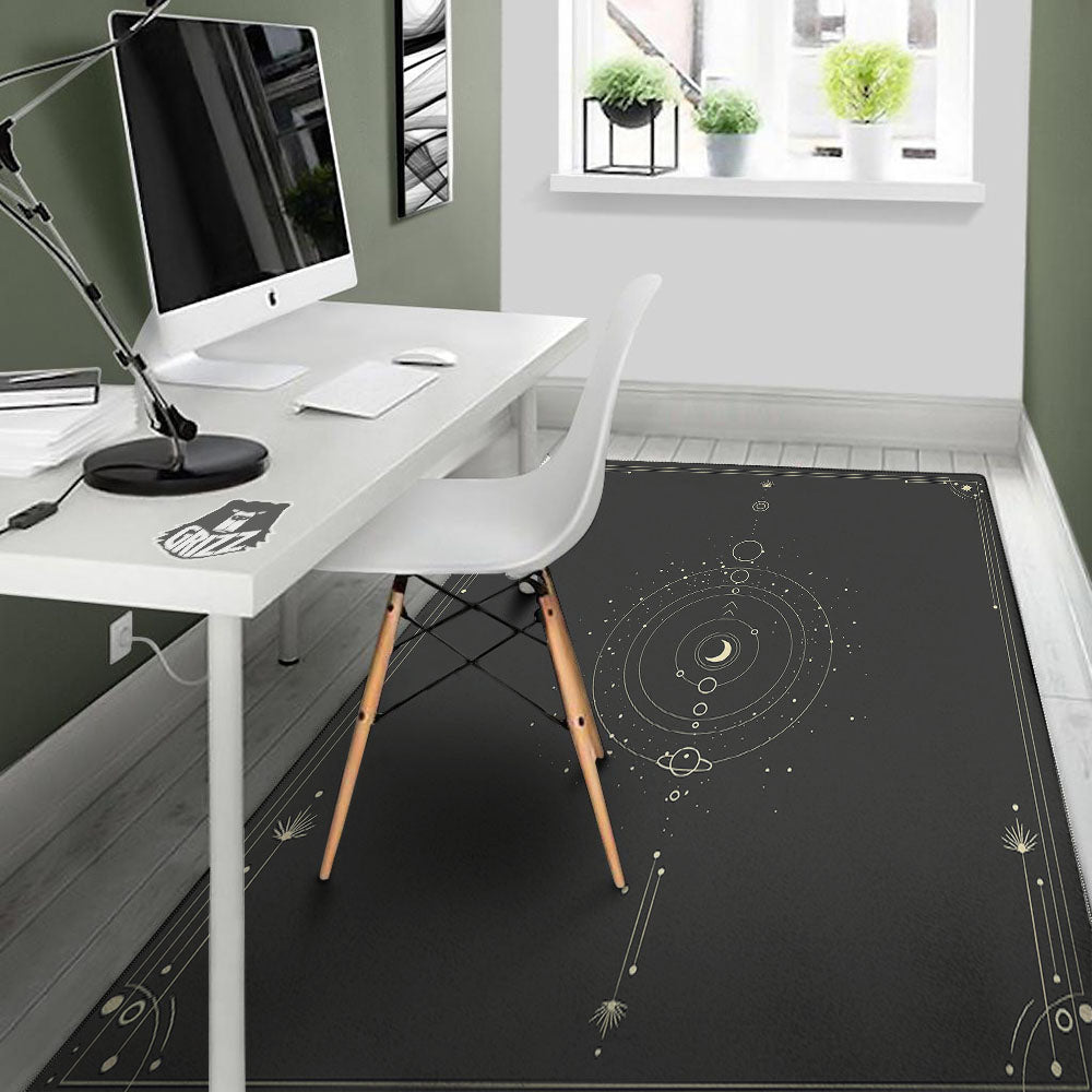 Moon Phase Galaxy Print Floor Mat-grizzshop
