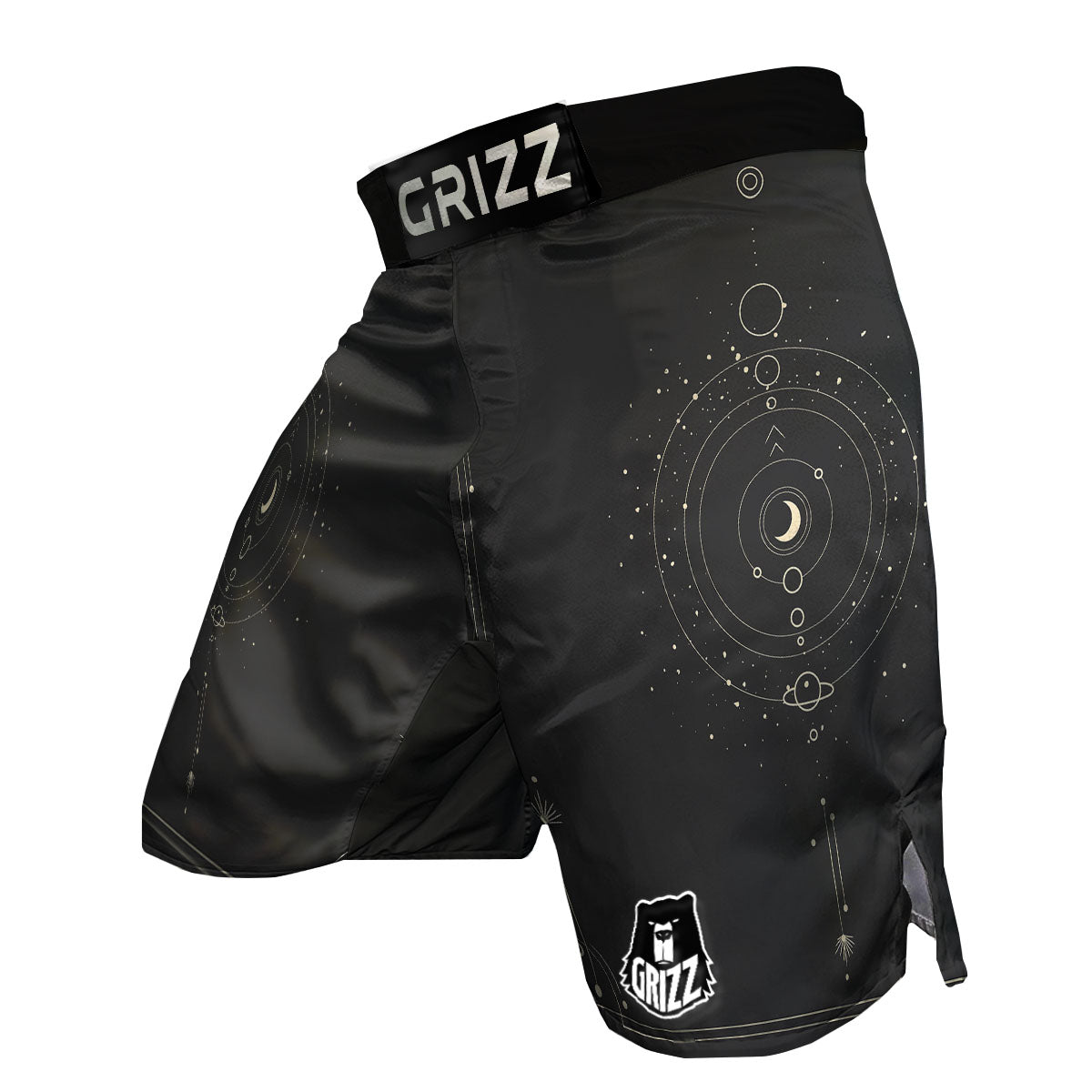 Moon Phase Galaxy Print MMA Shorts-grizzshop
