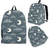 Moon Print Pattern Backpack-grizzshop