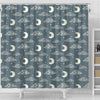 Moon Print Pattern Bathroom Shower Curtain-grizzshop