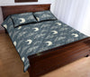 Moon Print Pattern Bed Set Quilt-grizzshop