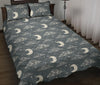 Moon Print Pattern Bed Set Quilt-grizzshop