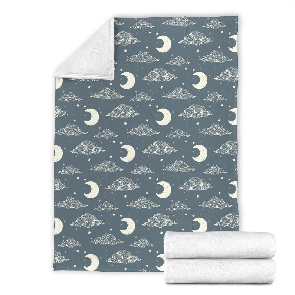 Moon Print Pattern Blanket-grizzshop