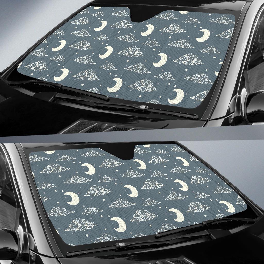 Moon Print Pattern Car Sun Shade-grizzshop