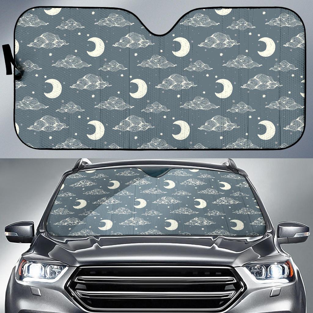 Moon Print Pattern Car Sun Shade-grizzshop