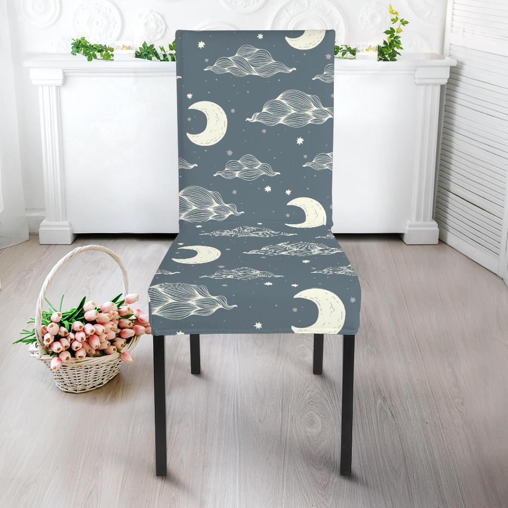 Moon Print Pattern Chair Cover-grizzshop