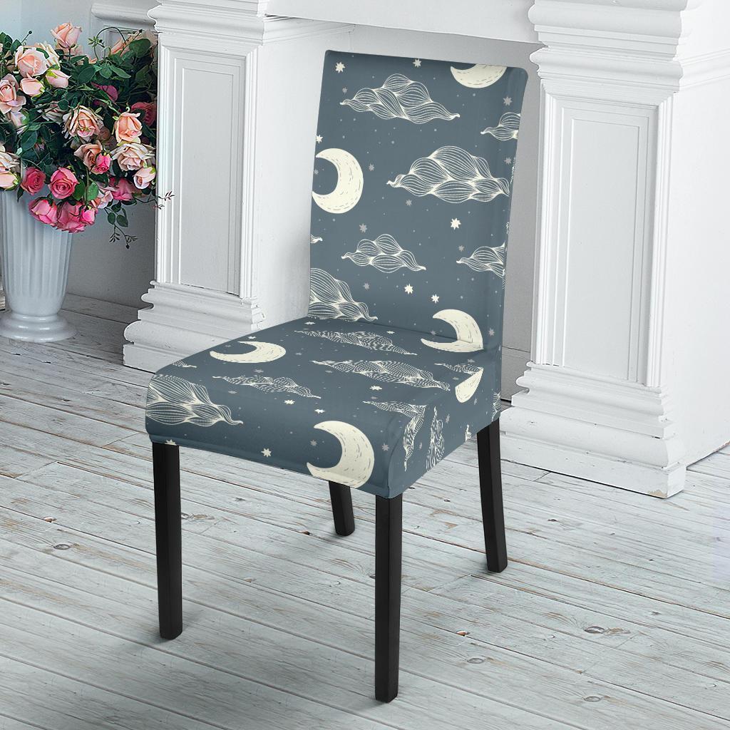 Moon Print Pattern Chair Cover-grizzshop