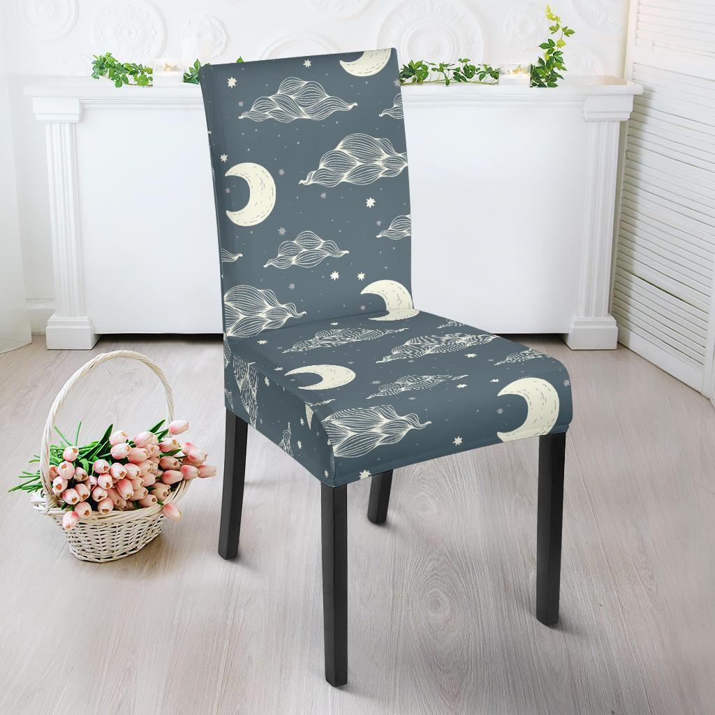 Moon Print Pattern Chair Cover-grizzshop