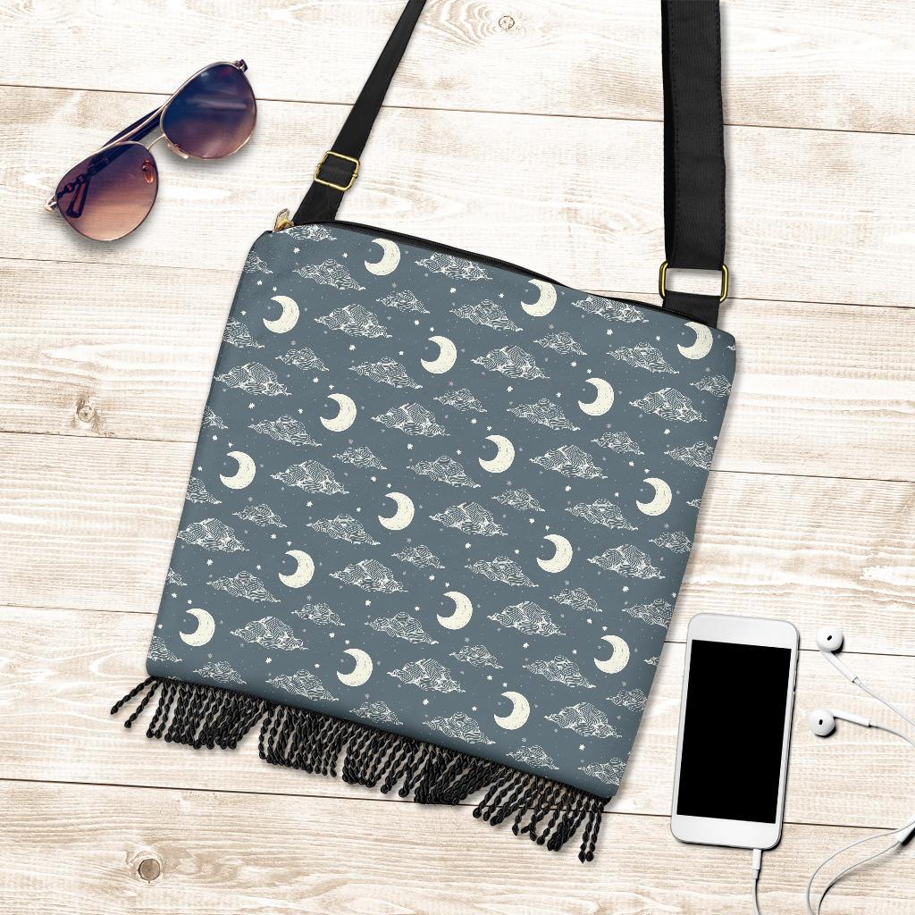 Moon Print Pattern Crossbody bags-grizzshop