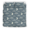 Moon Print Pattern Duvet Cover Bedding Set-grizzshop