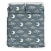 Moon Print Pattern Duvet Cover Bedding Set-grizzshop