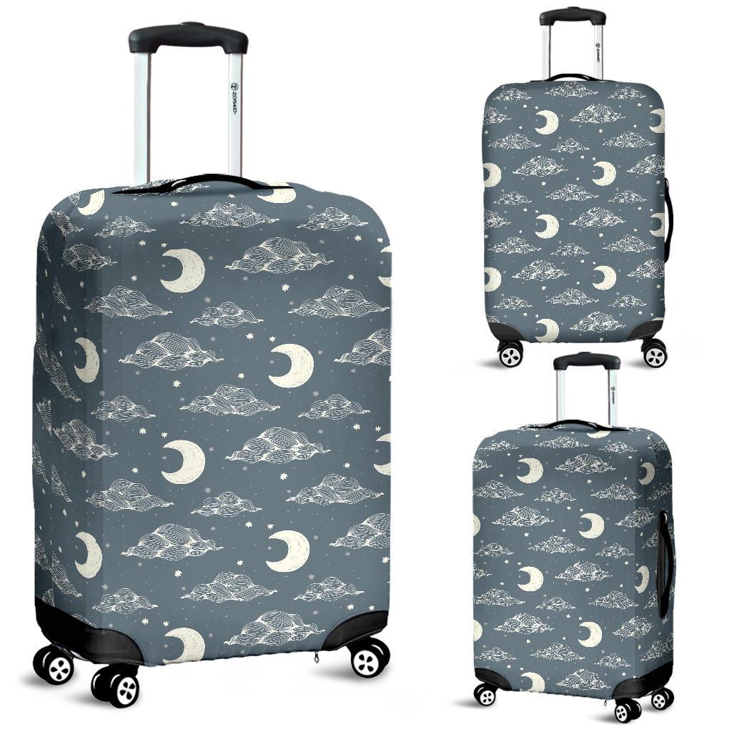 Moon Print Pattern Luggage Cover Protector-grizzshop