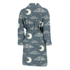 Moon Print Pattern Men Long Robe-grizzshop