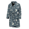 Moon Print Pattern Men Long Robe-grizzshop