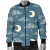 Moon Print Pattern Men's Bomber Jacket-grizzshop