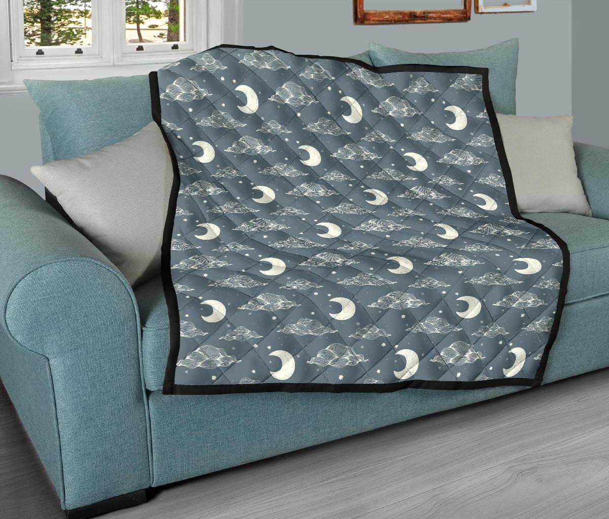 Moon Print Pattern Quilt-grizzshop