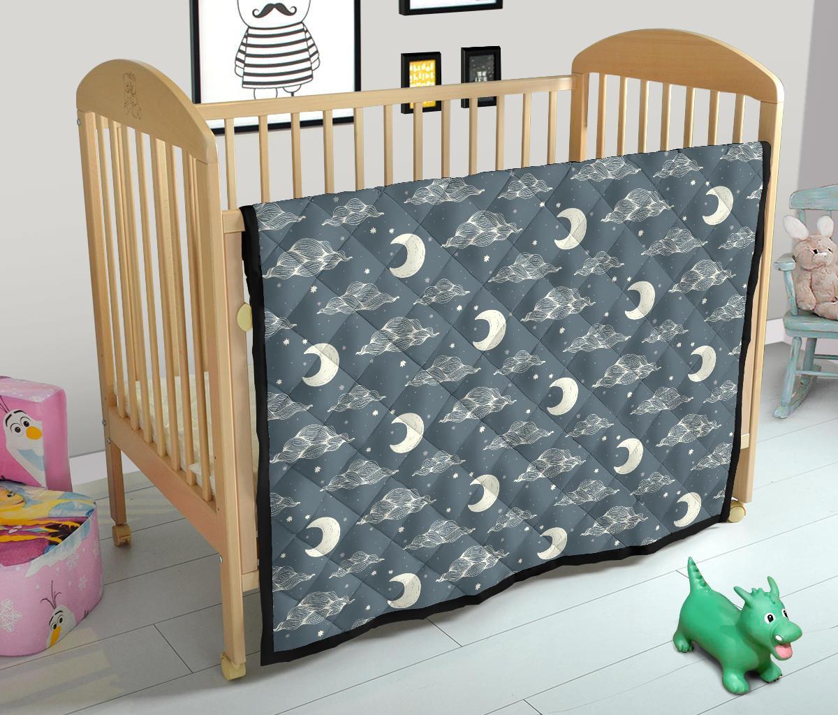 Moon Print Pattern Quilt-grizzshop