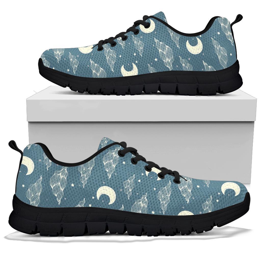 Moon Print Pattern Sneaker Shoes For Men Women-grizzshop