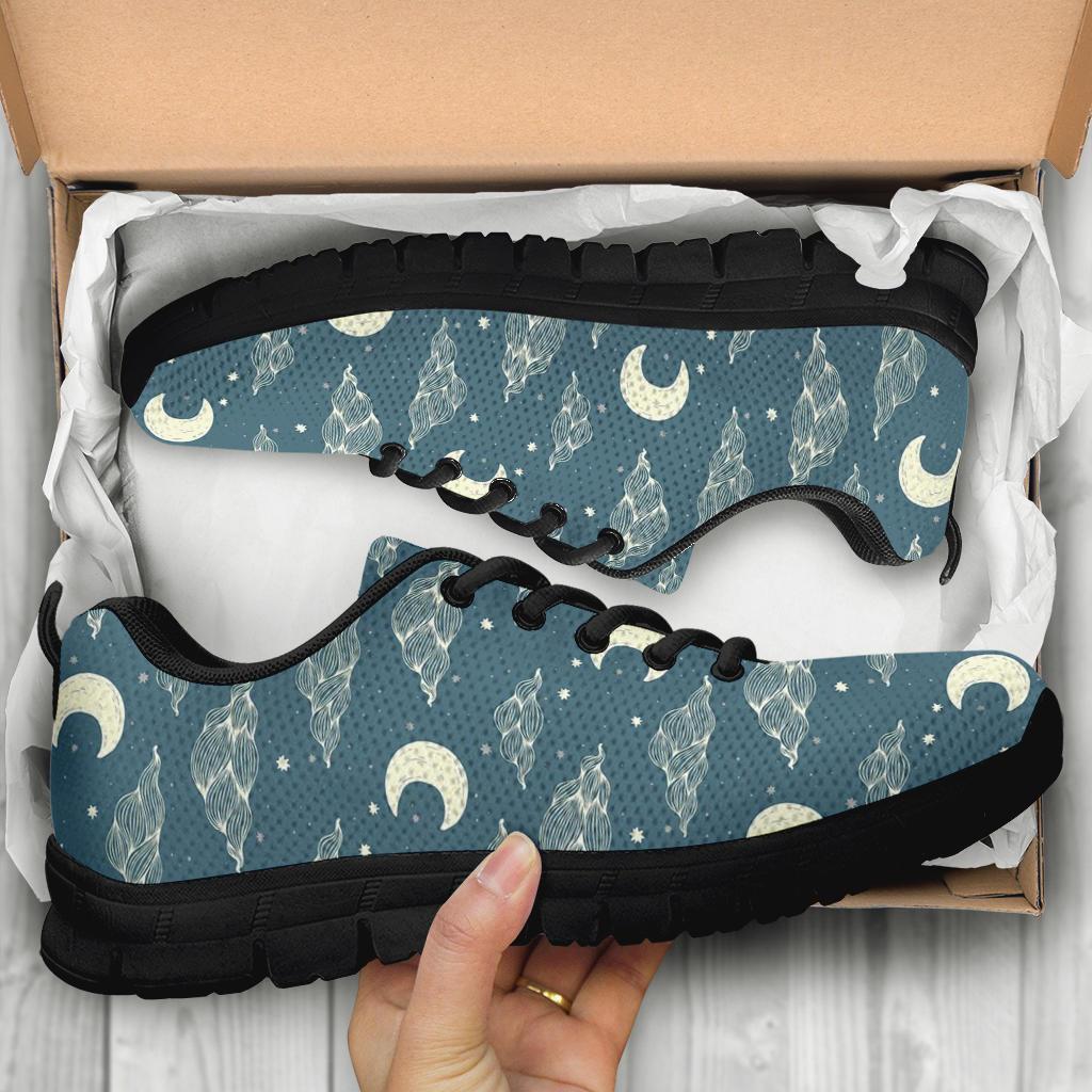 Moon Print Pattern Sneaker Shoes For Men Women-grizzshop