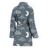 Moon Print Pattern Women Long Robe-grizzshop