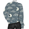 Moon Print Pattern Women's Sweatshirt-grizzshop