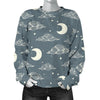 Moon Print Pattern Women's Sweatshirt-grizzshop