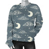 Moon Print Pattern Women's Sweatshirt-grizzshop