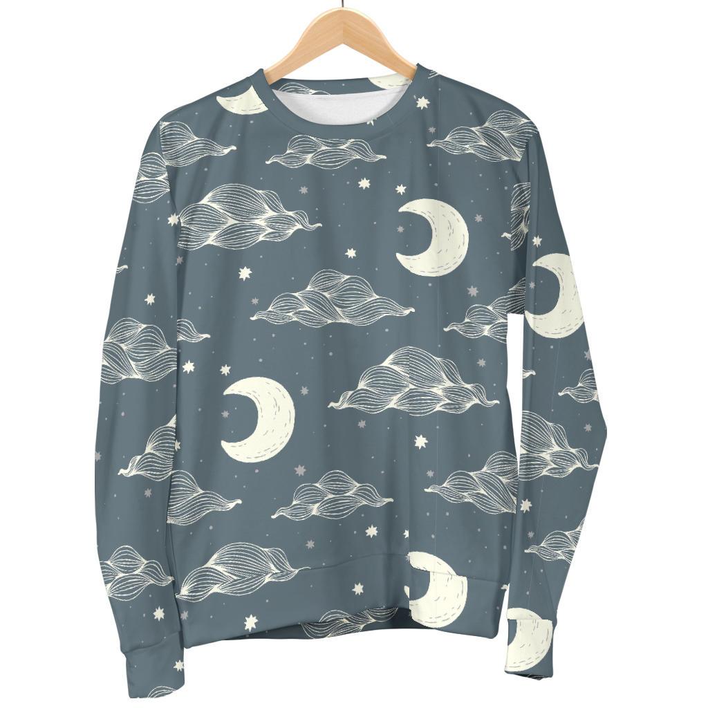 Moon Print Pattern Women's Sweatshirt-grizzshop