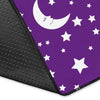 Moon Purple Pattern Print Floor Mat-grizzshop