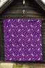 Moon Purple Pattern Print Quilt-grizzshop