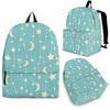 Moon Star Pattern Print Backpack-grizzshop