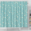 Moon Star Pattern Print Bathroom Shower Curtain-grizzshop