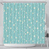 Moon Star Pattern Print Bathroom Shower Curtain-grizzshop